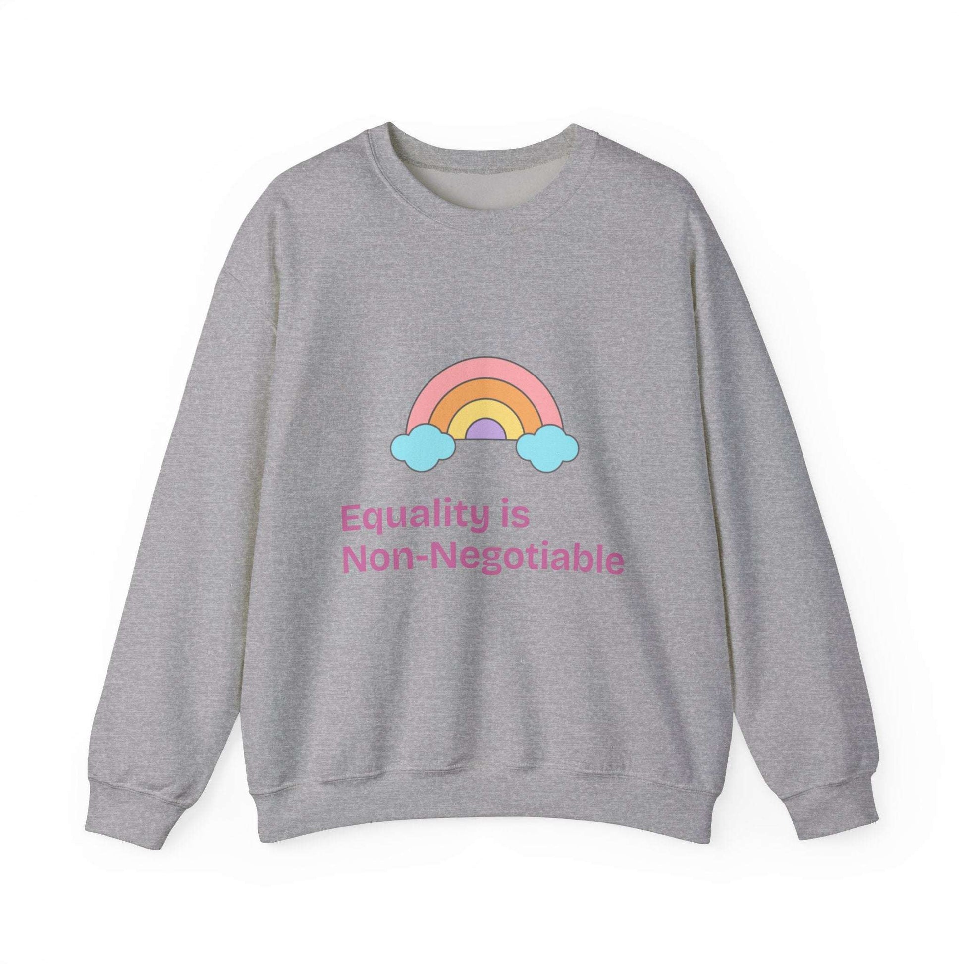 Equality is Non-Negotiable Crewneck Sweatshirt - Unisex Heavy Blend™ with Rainbow Design - CieLava