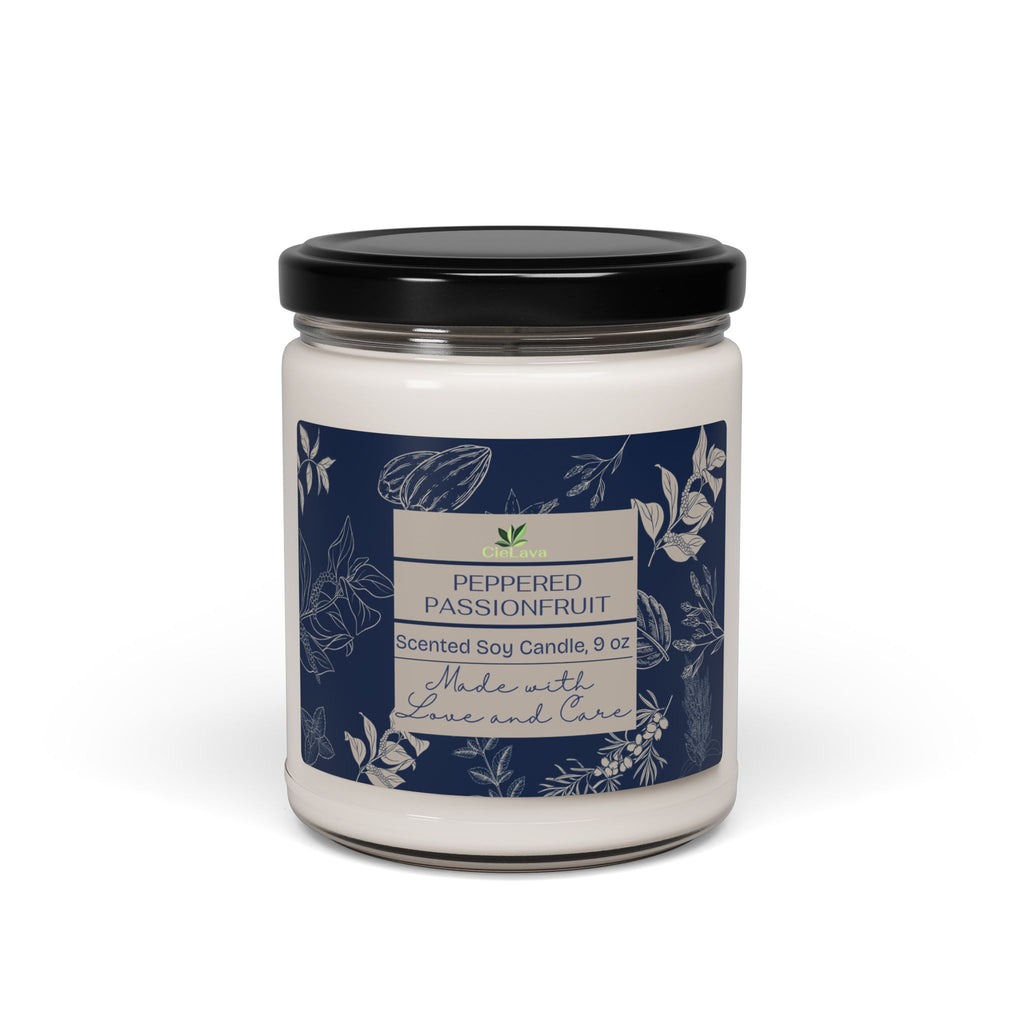 Peppered Passionfruit Scented Soy Candle - 9oz - Perfect for Home Relaxation and Gifts - CieLava