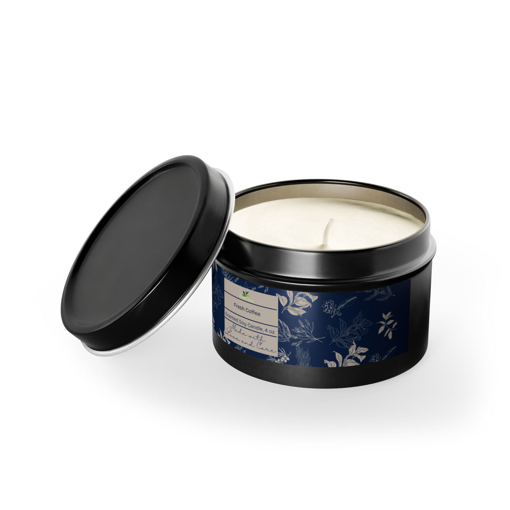Fresh Coffee Soy Tin Candle - Aromatherapy Candle for Cozy Moments - CieLava