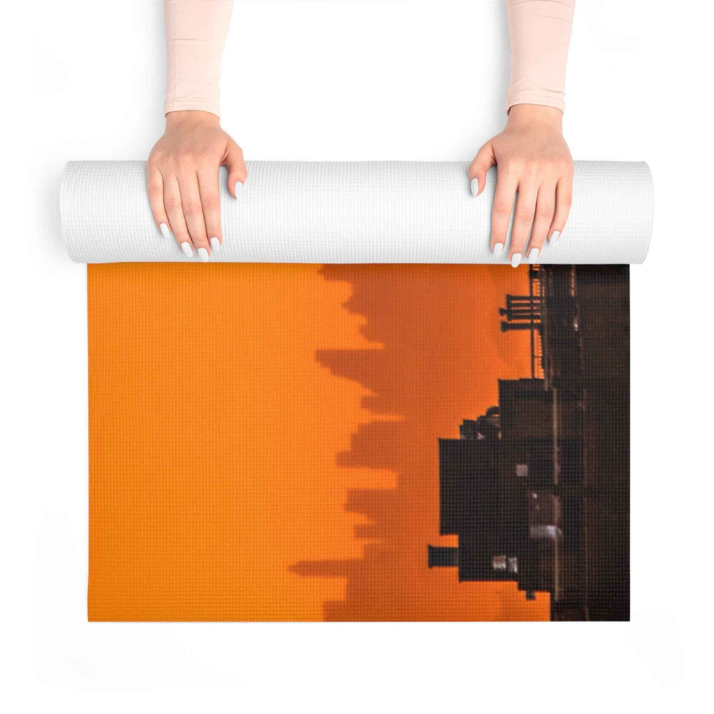 Sunset Cityscape Foam Yoga Mat – Vibrant and Inspirational Exercise Mat for Yoga Enthusiasts - CieLava