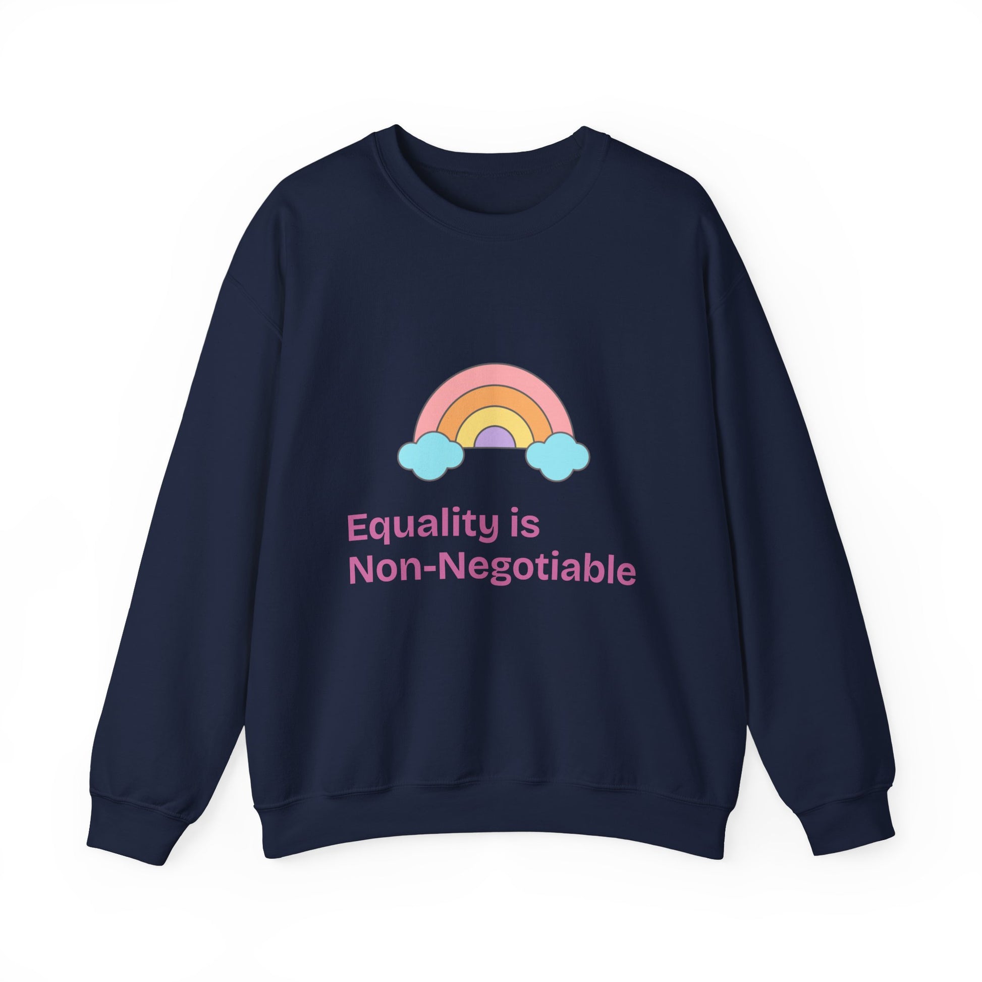 Equality is Non-Negotiable Crewneck Sweatshirt - Unisex Heavy Blend™ with Rainbow Design - CieLava