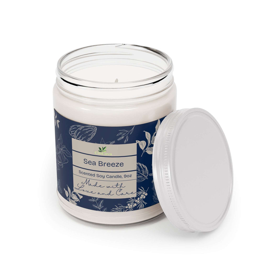 Sea Breeze Scented Soy Candle - 9oz - Made with Love and Care - CieLava