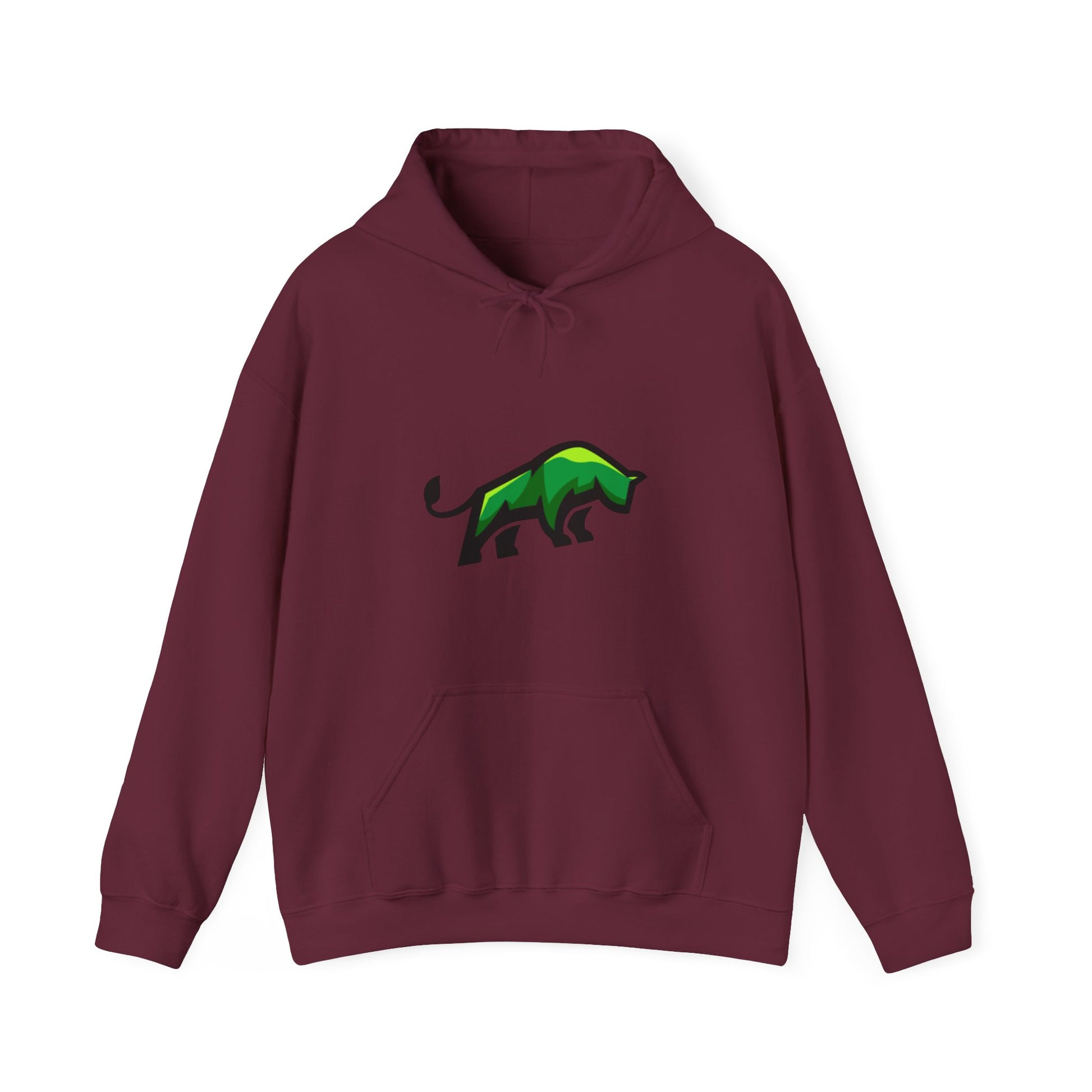 Bull Spirit Unisex Heavy Blend™ Hooded Sweatshirt – Green Graphic Design for Strength and Motivation - CieLava