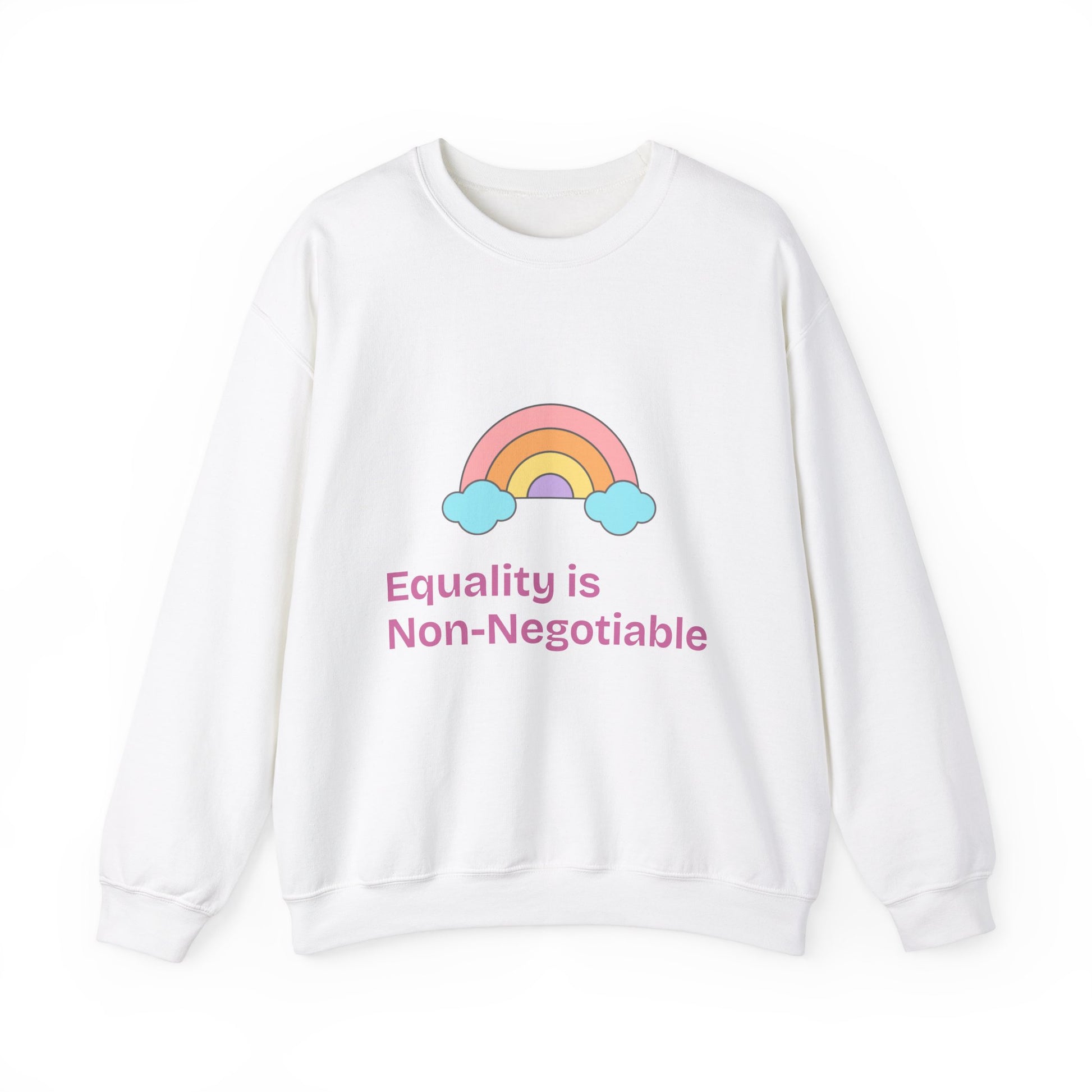 Equality is Non-Negotiable Crewneck Sweatshirt - Unisex Heavy Blend™ with Rainbow Design - CieLava
