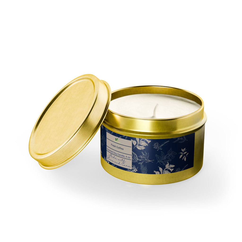Fresh Coffee Soy Tin Candle - Aromatherapy Candle for Cozy Moments - CieLava