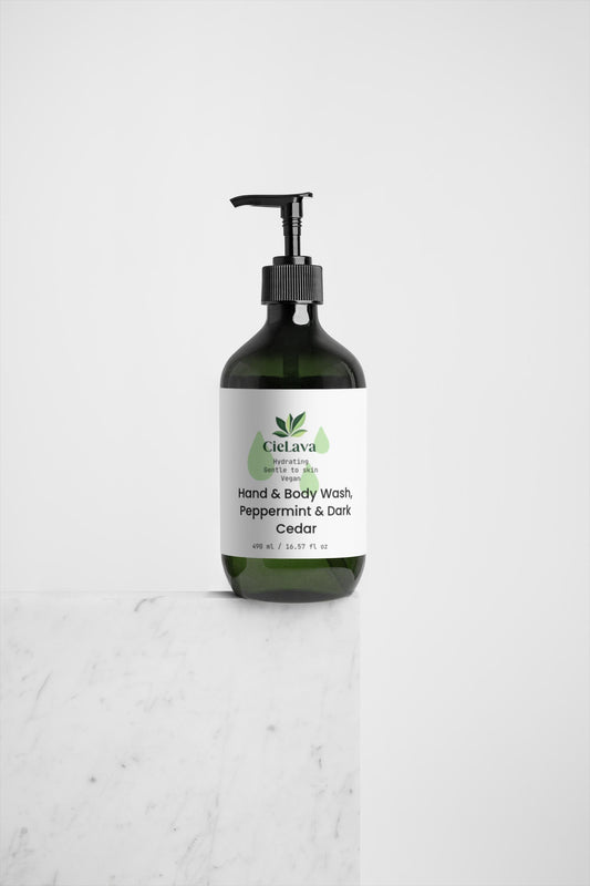 CieLava's HydraGlow Nourishing Body Wash 🌿💧, Peppermint & Dark Cedar - CieLava