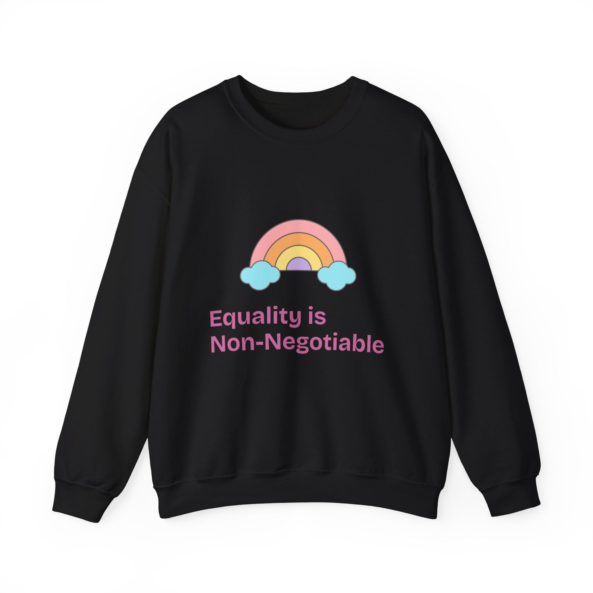 Equality is Non-Negotiable Crewneck Sweatshirt - Unisex Heavy Blend™ with Rainbow Design - CieLava