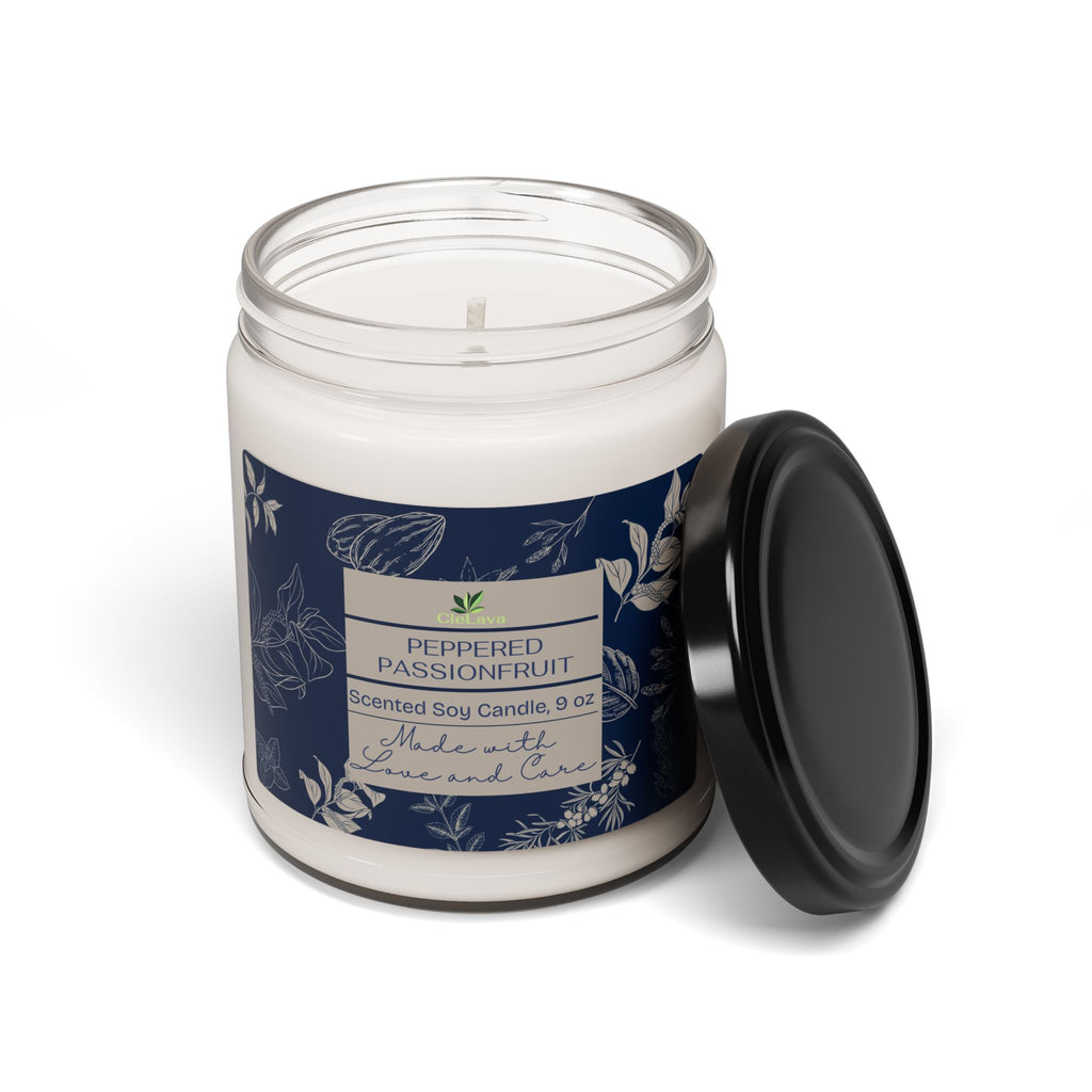 Peppered Passionfruit Scented Soy Candle - 9oz - Perfect for Home Relaxation and Gifts - CieLava