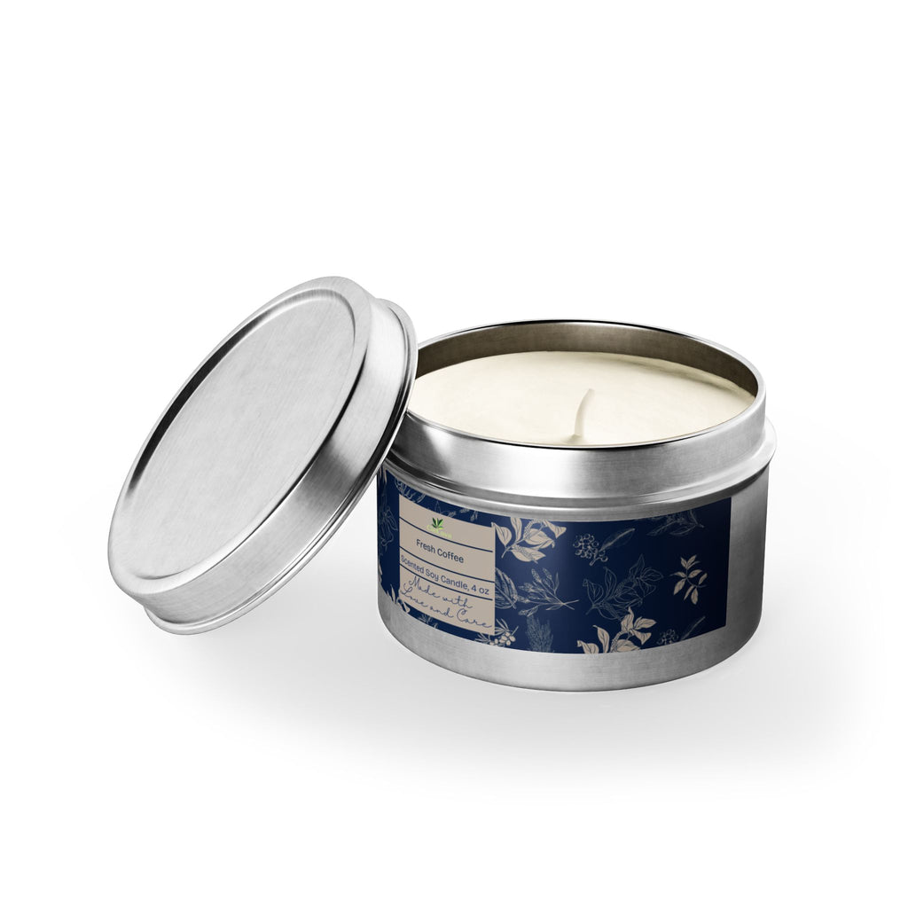 Fresh Coffee Soy Tin Candle - Aromatherapy Candle for Cozy Moments - CieLava