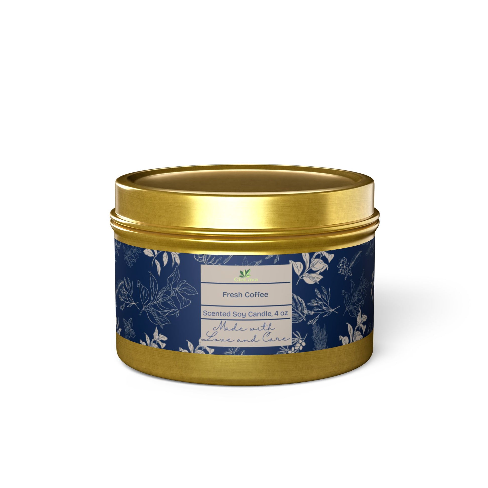Fresh Coffee Soy Tin Candle - Aromatherapy Candle for Cozy Moments - CieLava