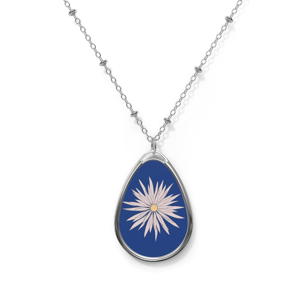 Floral Oval Necklace - Elegant Statement Jewelry for Every Occasion - CieLava