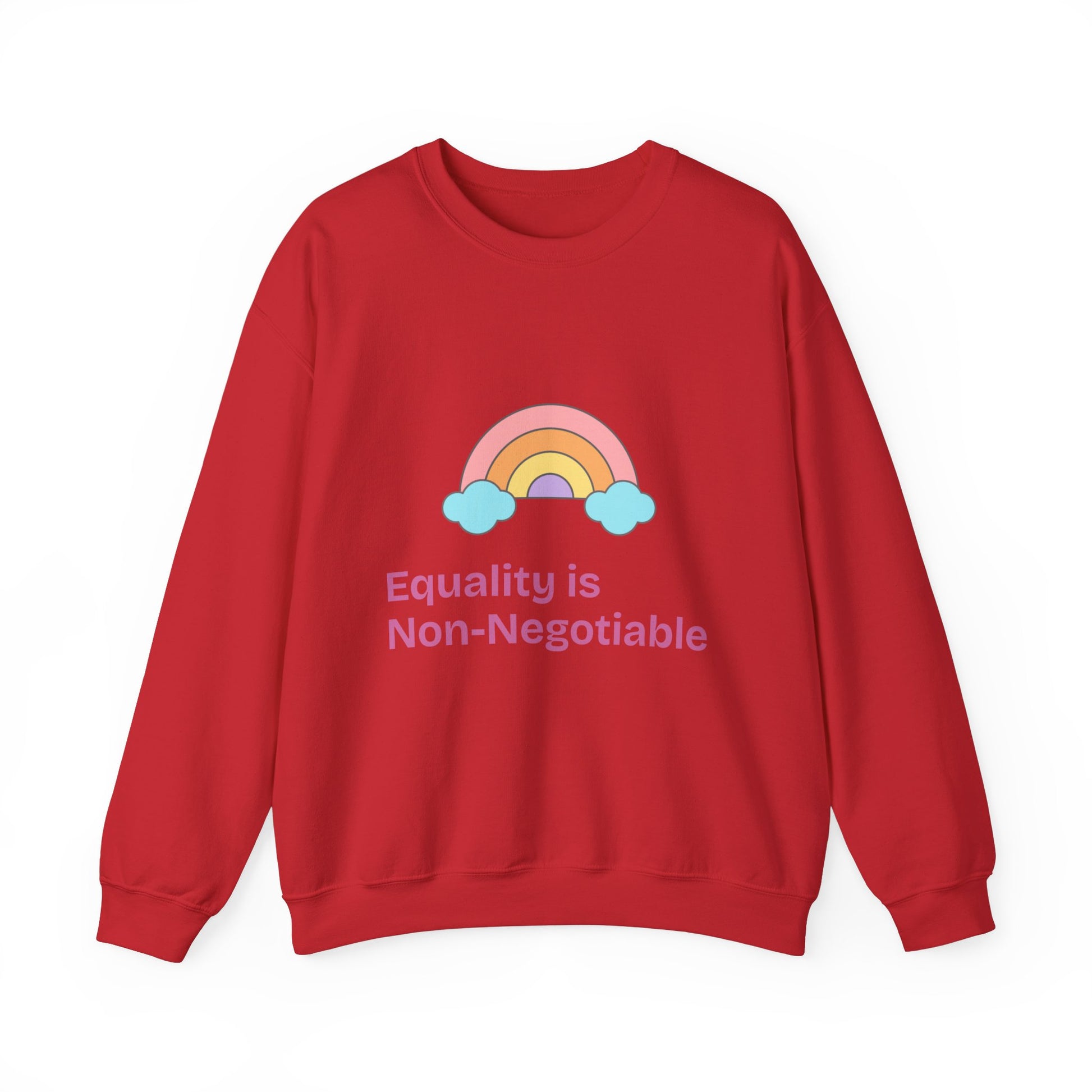 Equality is Non-Negotiable Crewneck Sweatshirt - Unisex Heavy Blend™ with Rainbow Design - CieLava