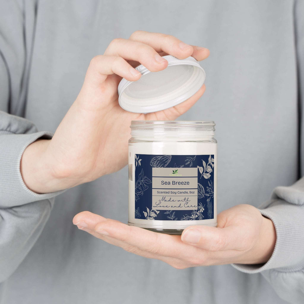 Sea Breeze Scented Soy Candle - 9oz - Made with Love and Care - CieLava