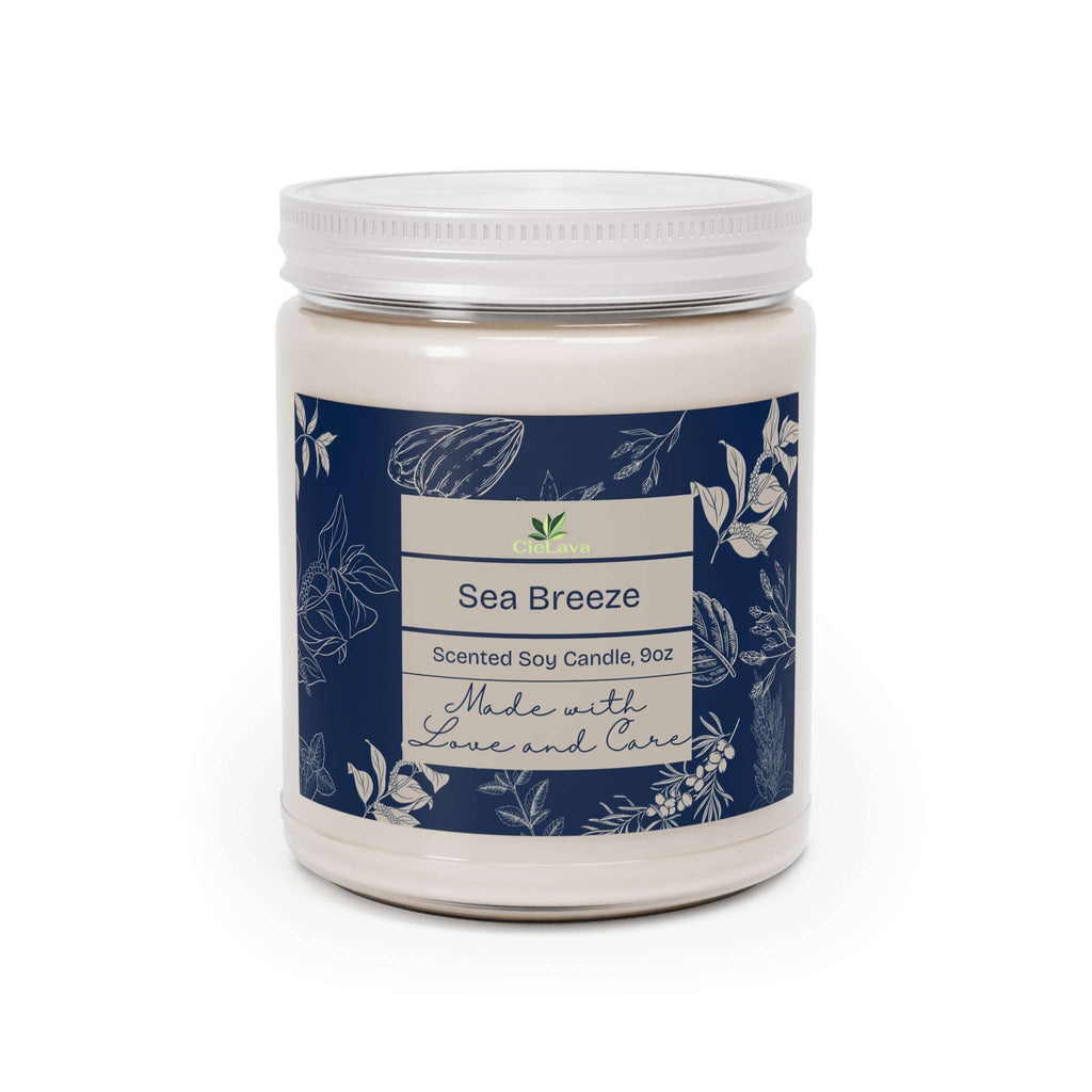Sea Breeze Scented Soy Candle - 9oz - Made with Love and Care - CieLava