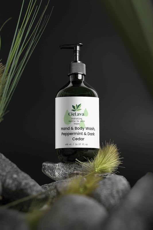 CieLava's HydraGlow Nourishing Body Wash 🌿💧, Peppermint & Dark Cedar - CieLava