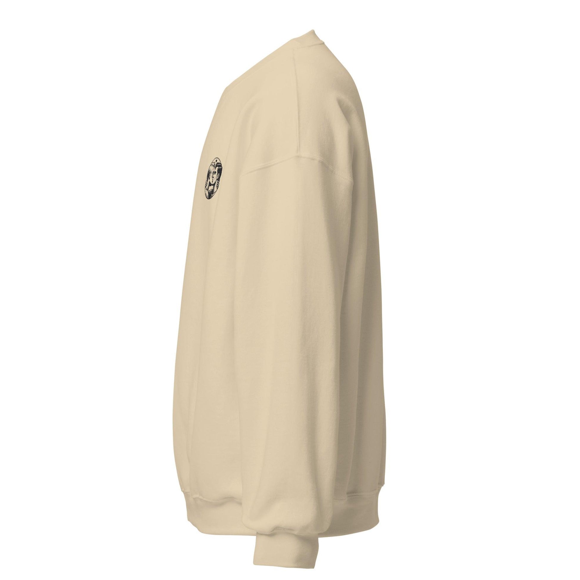 side view Beige coloured CieLava's Unisex Sweatshirt - CieLava
