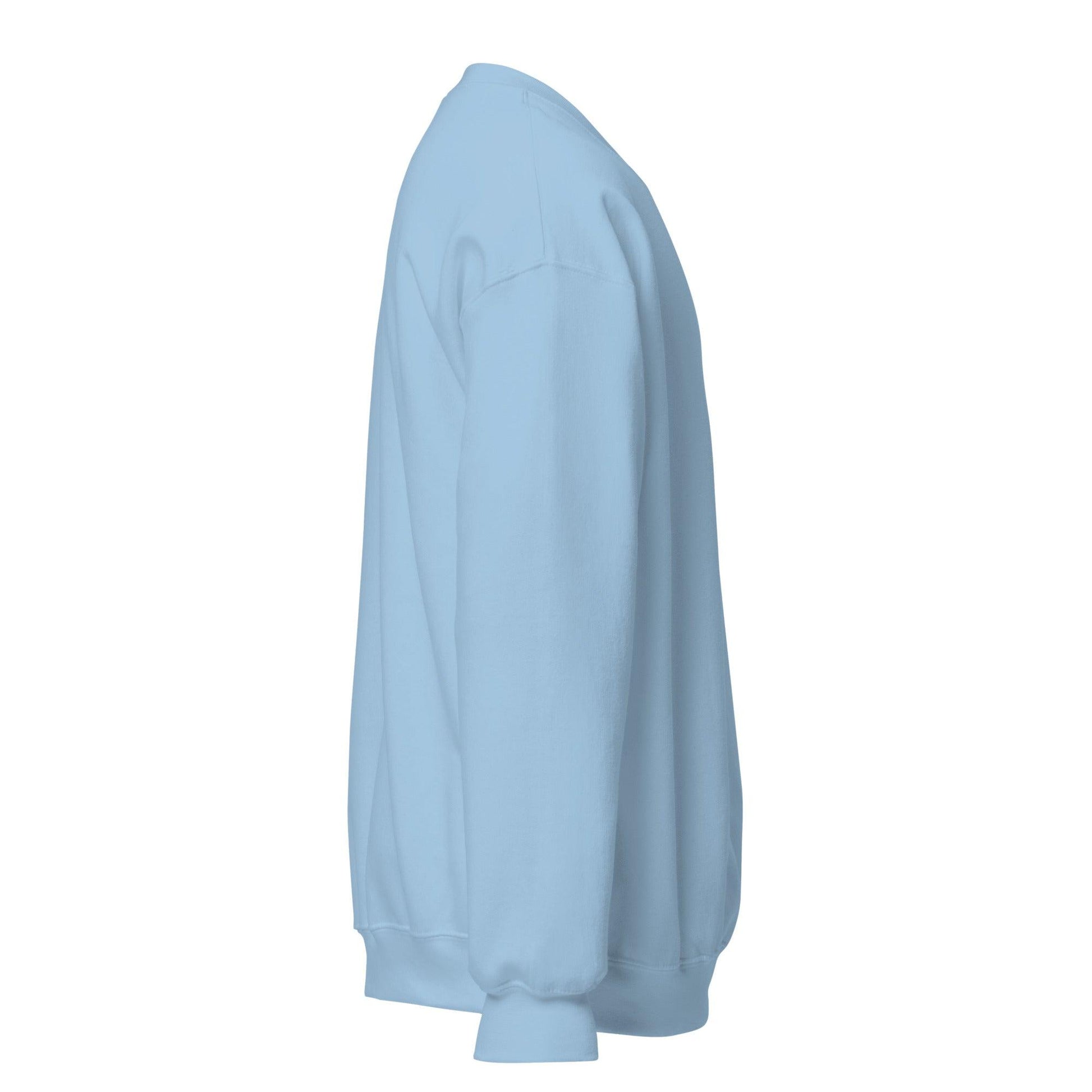 Light blue eco-friendly unisex sweatshirt made from sustainable materials for casual wear