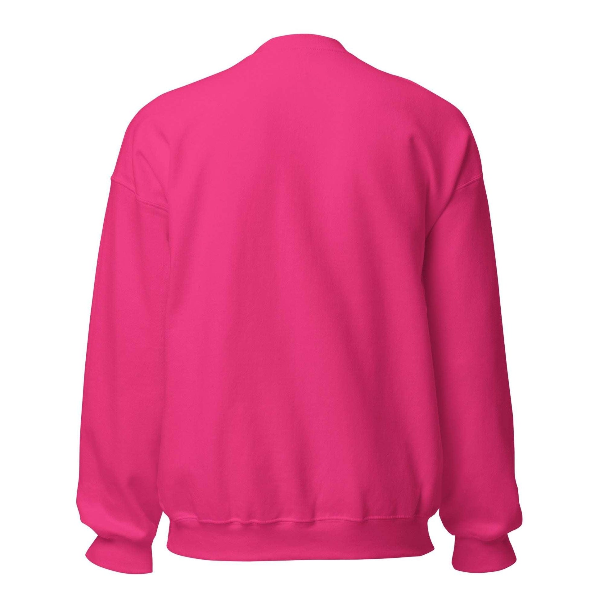 Bright pink Eco-friendly unisex sweatshirt made from sustainable materials for comfortable everyday wear