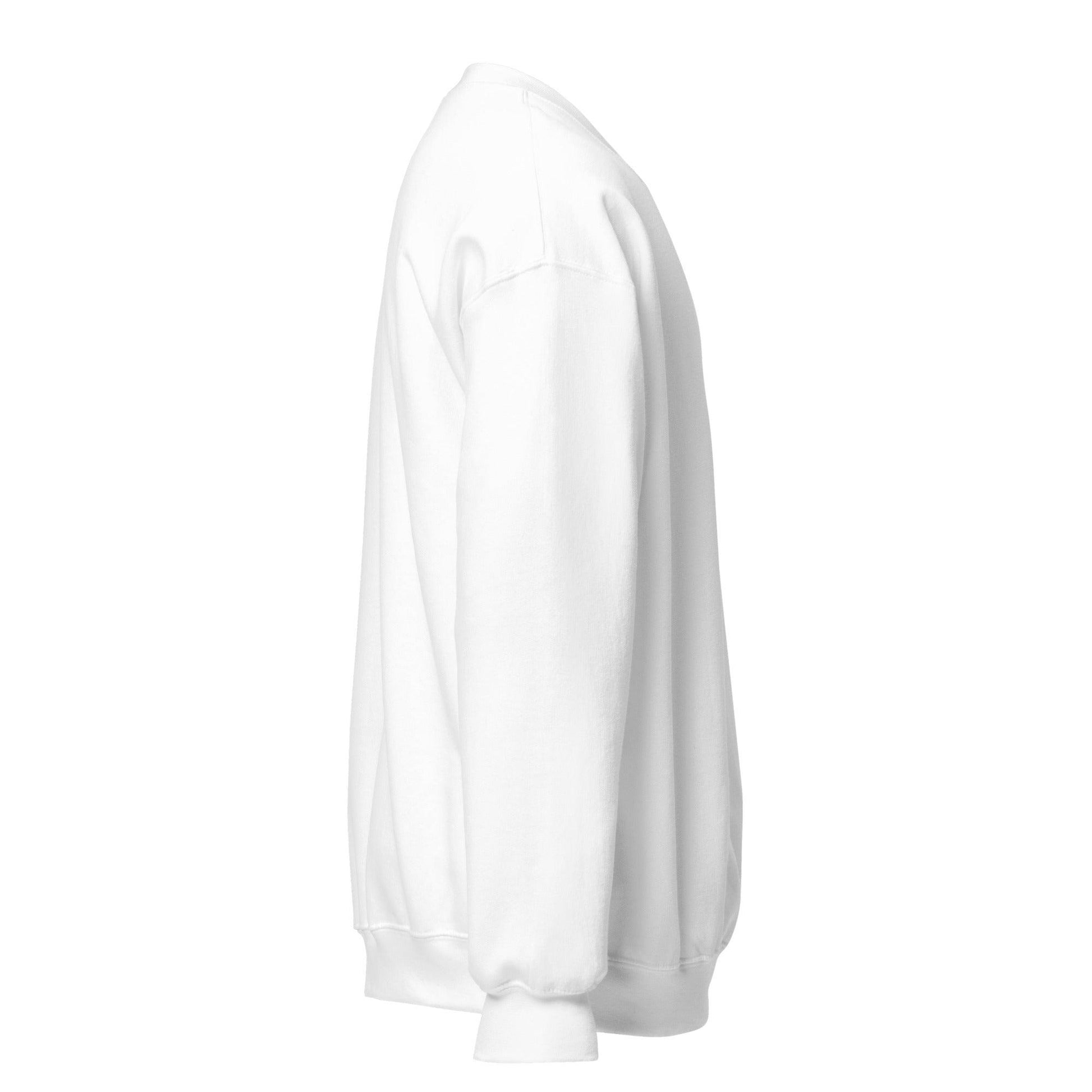 Side view white coloured CieLava's Unisex Sweatshirt - CieLava